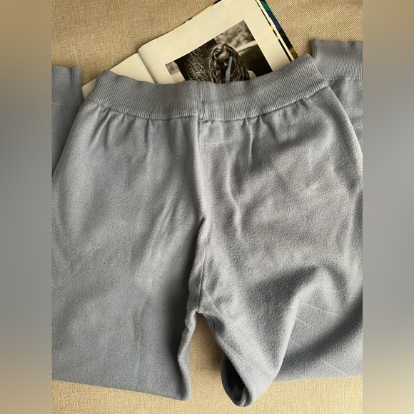 Zara Knit Jogging Set Joggers/Hooded Sweatshirt In Collection Blue Size M - Picture 12 of 13